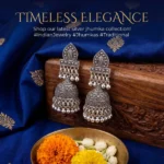 Stylish Jewellery for Wedding, Festive & Party Wear Oxidized Silver Jhumka Earrings - Image 5